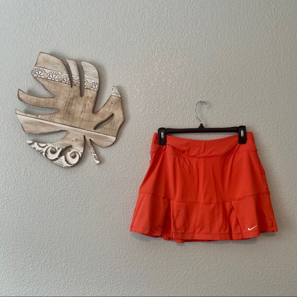 Orange Nike Athletic Skirt